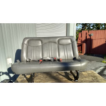 1996-2010 Chevy Express Van -Rear third Row Bench;Gray vinyl, OEM Lapbelts,complete;seat track dimensions to the floor 11.5 front to back and 32 across;FREE DELIVERY AND INSTALLATION-60 MILES FROM YORK, PA-
