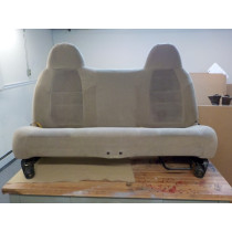 1999-2010 Ford F-250 to F-750- Super Duty Bench Seat Assembly,seat cushions,seat frame ,seat tracks,TAN CLOTH,SOLID,Rebuilt Ford F-250//350/450/550/650/750- super-duty bench seat Assembly, seat cushion,seat frame,seat tracks,excellent